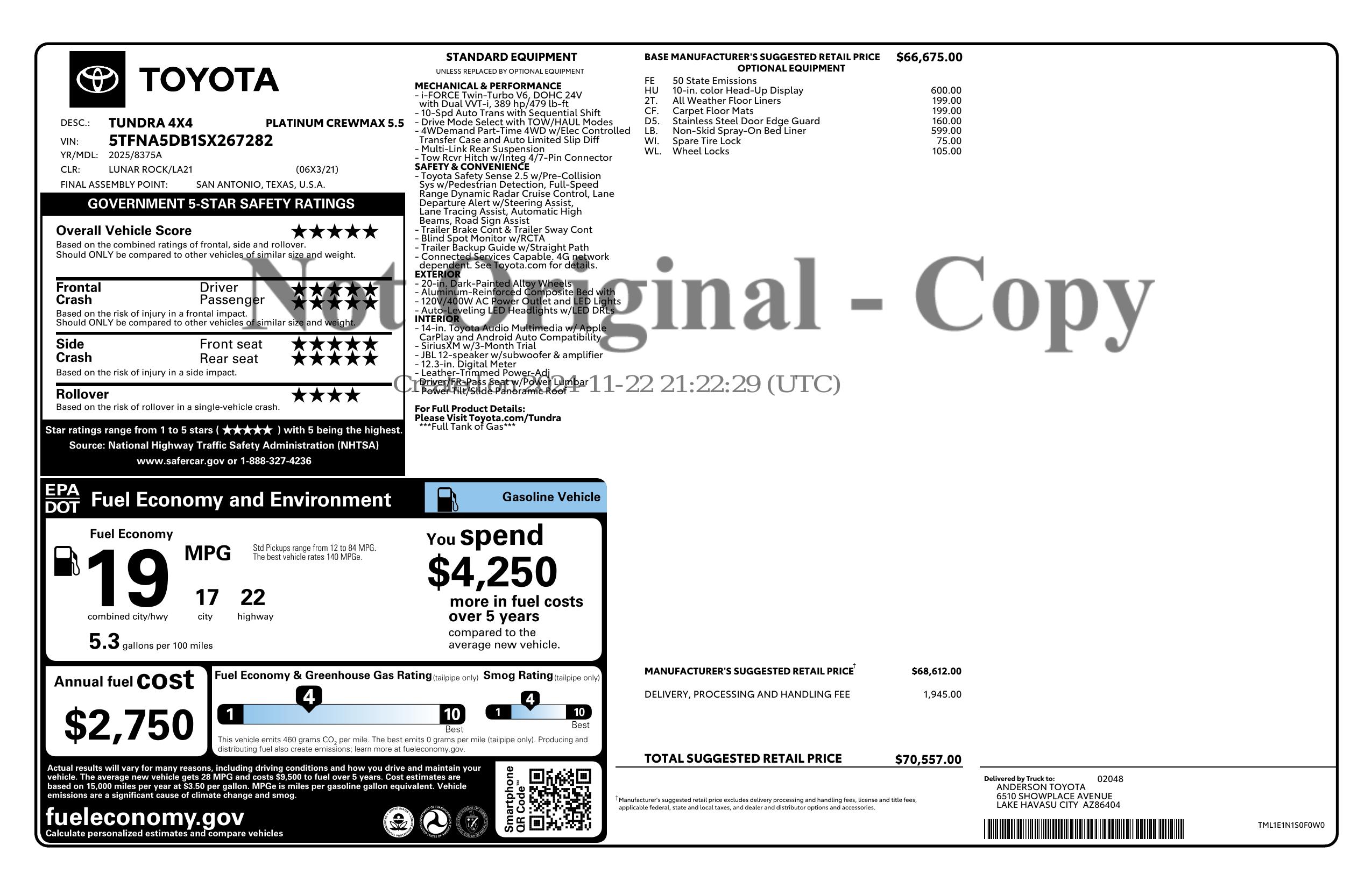 2025 TOYOTA Tundra Platinum CrewMax 4WD - Image 13