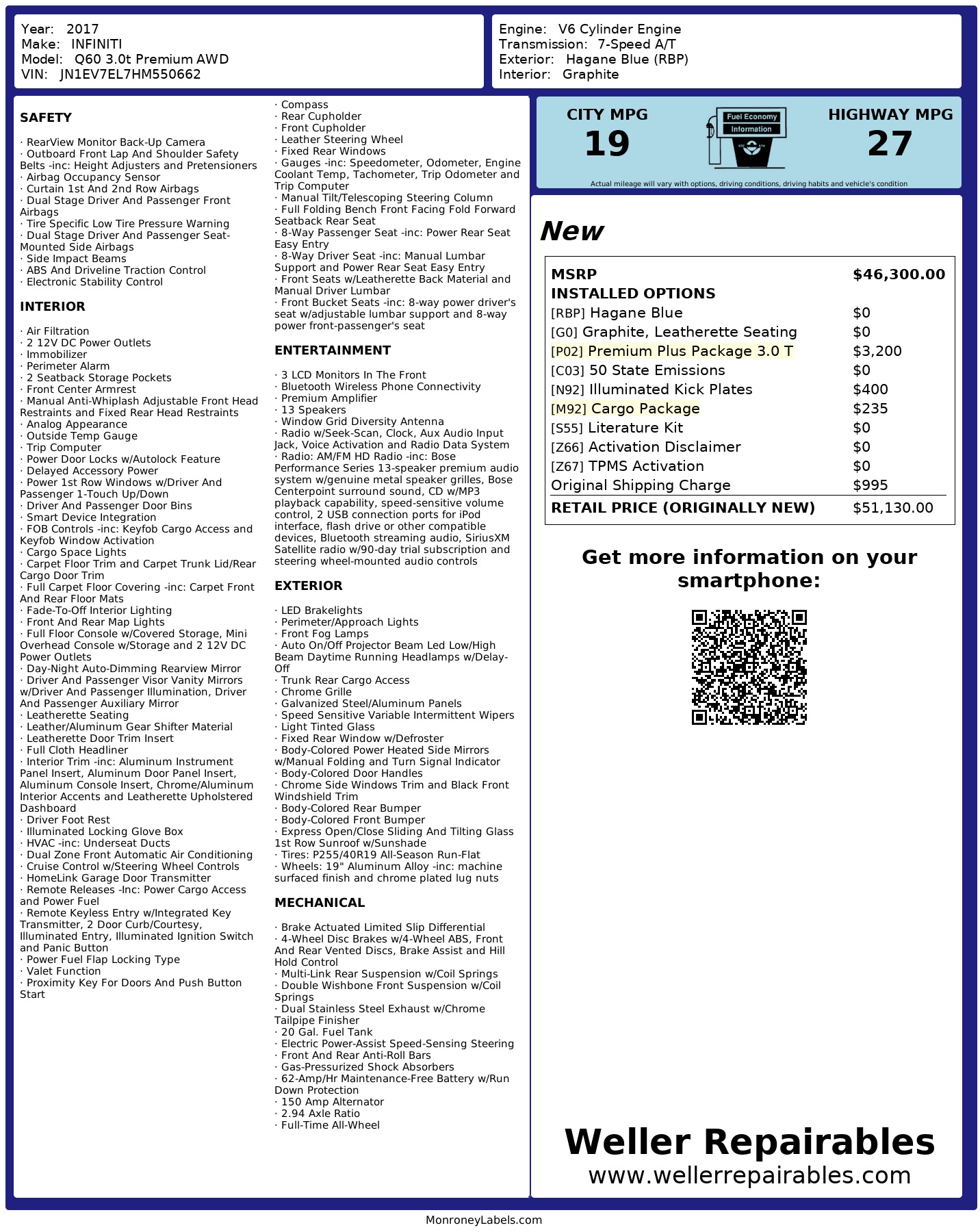 2017 INFINITI Q60 Premium AWD - Image 13