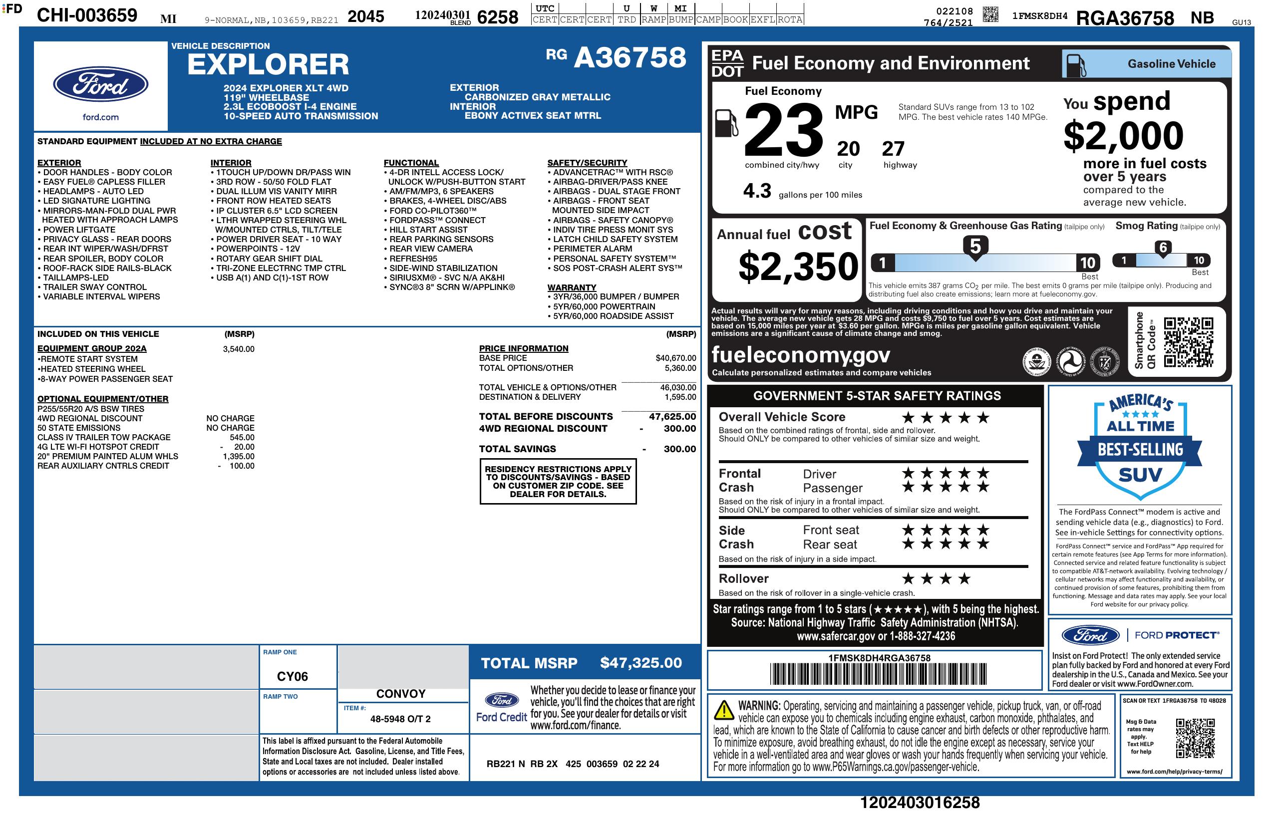 2024 FORD Explorer XLT 4WD - Image 13
