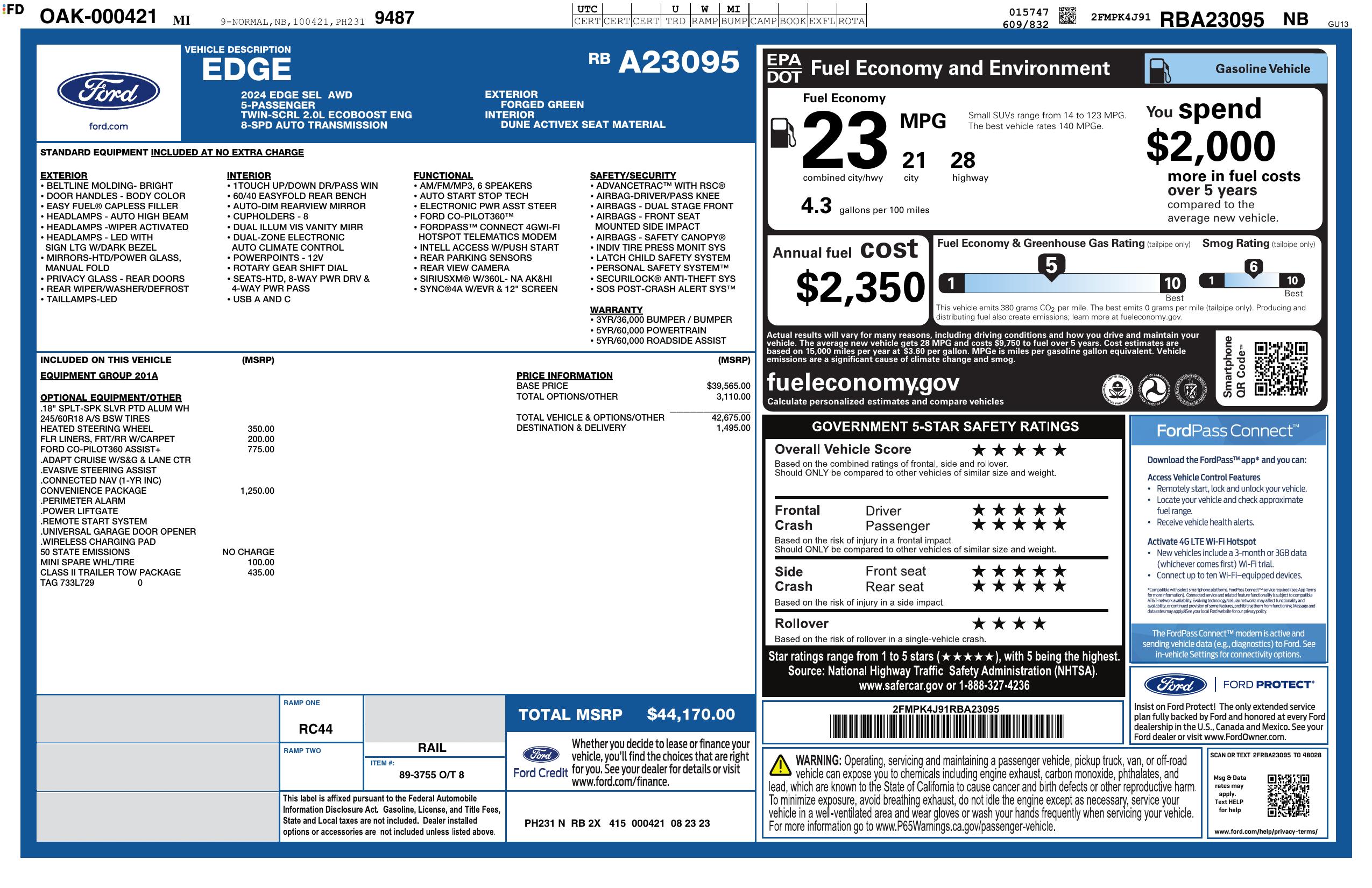 2024 FORD Edge SEL AWD - Image 16