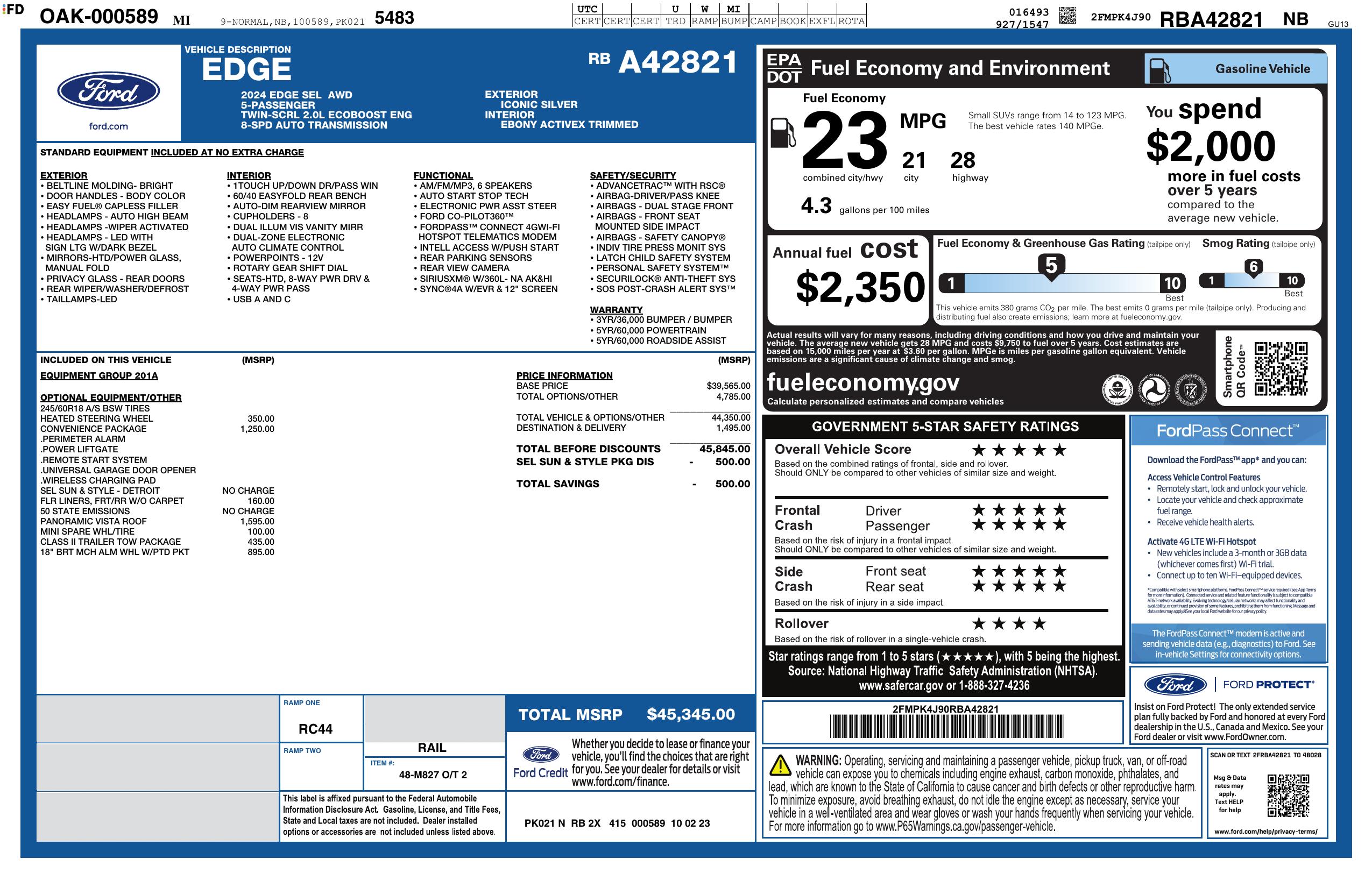 2024 FORD Edge SEL AWD - Image 16